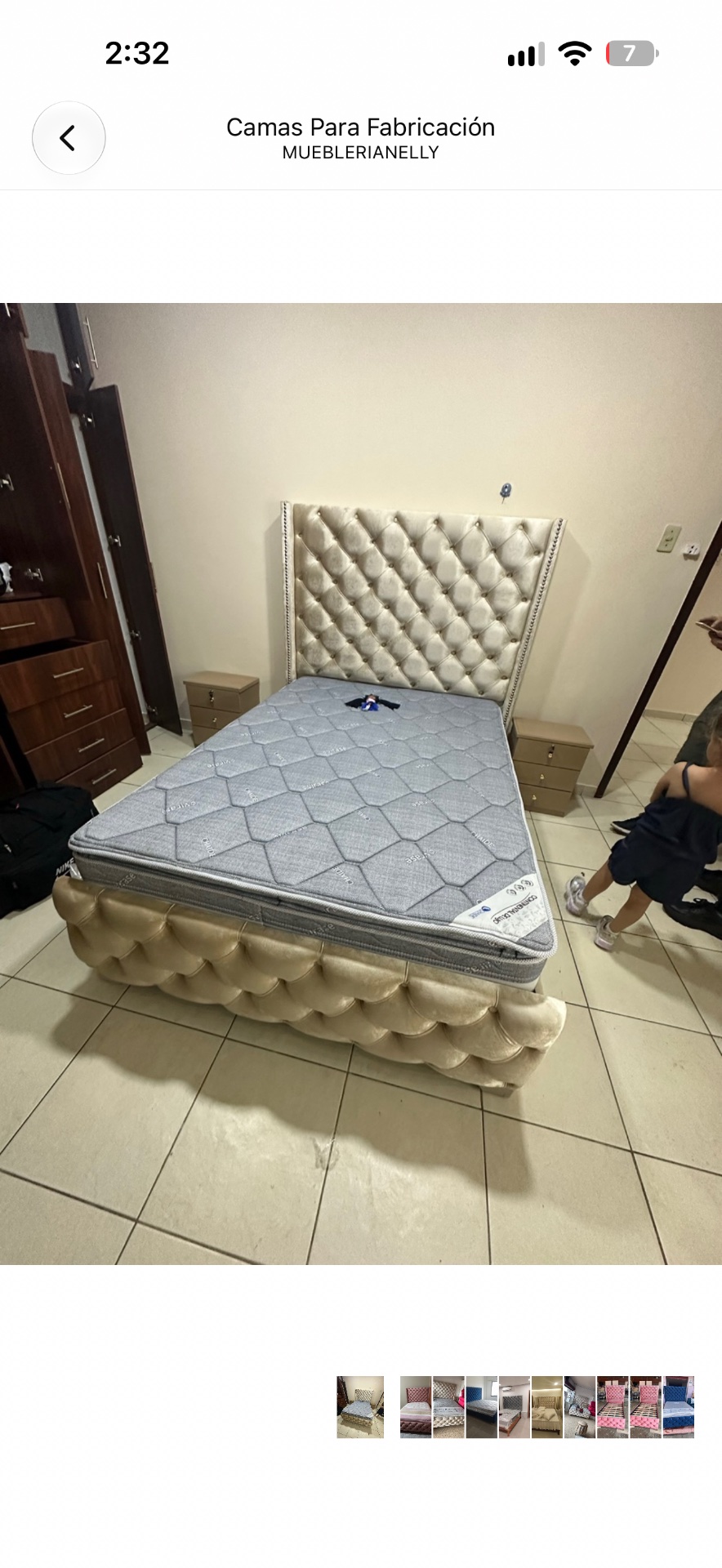 CAMA 2 PLAZAS BOTON DIAMANTE