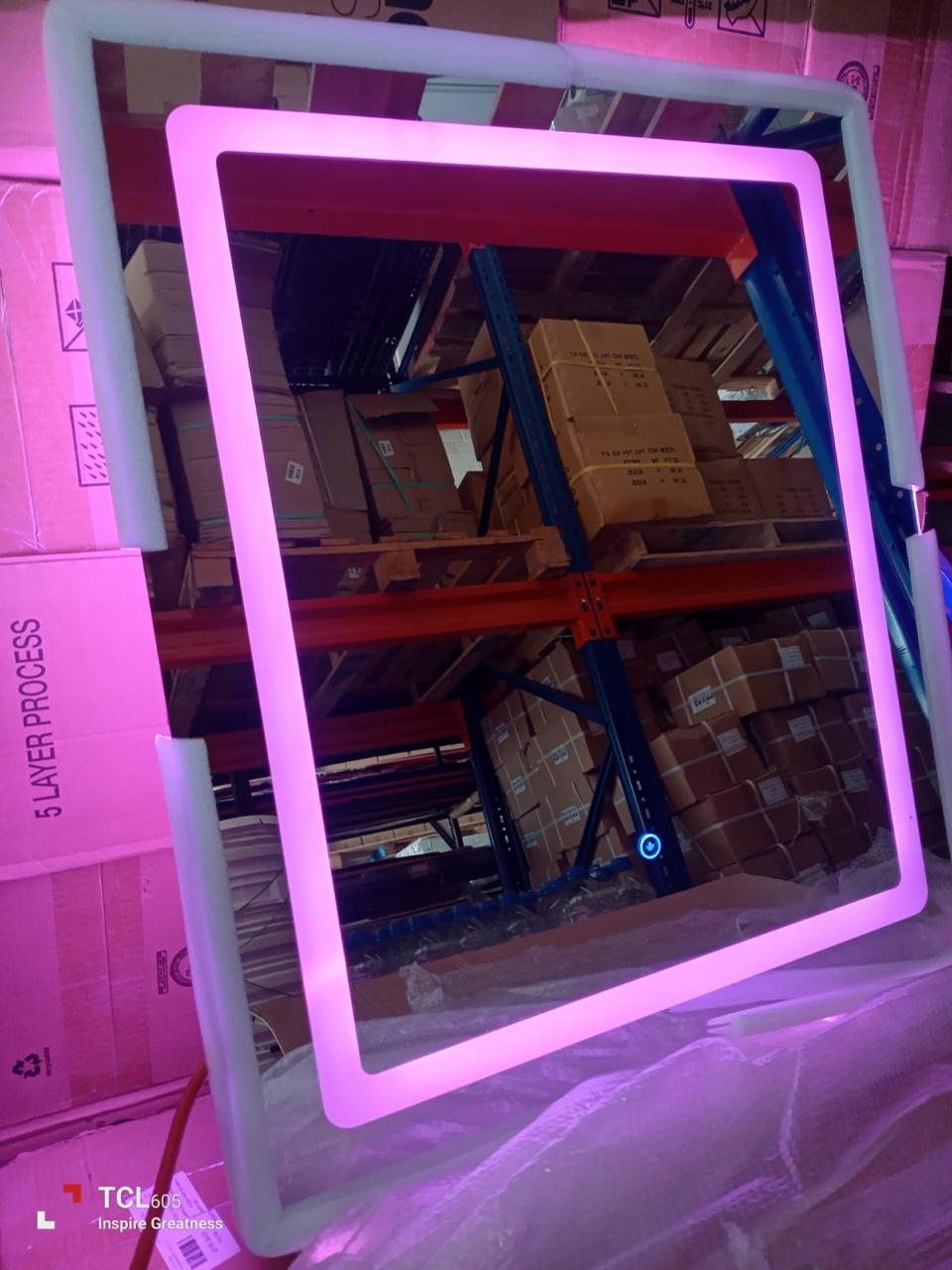ESPEJO ARENADO COLOR FUSIA 70
